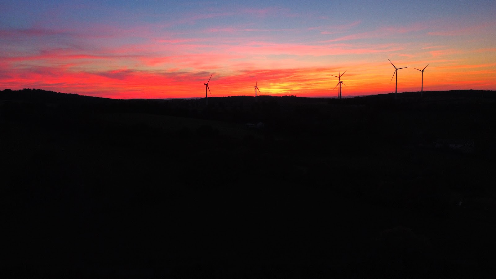 Landschaft in der Dämmerung